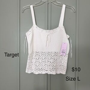 Target Women's White Crochet Camisole